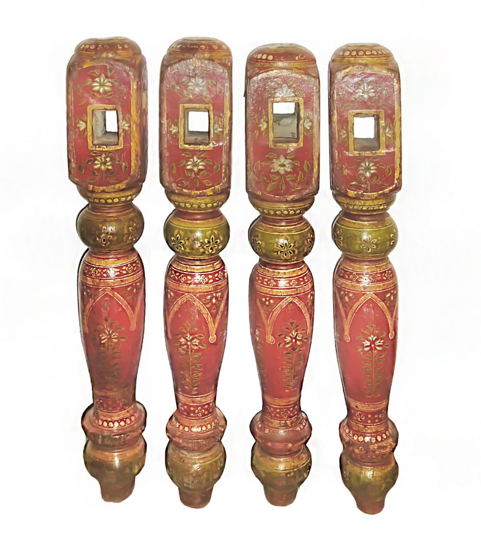 Set of wood table legs