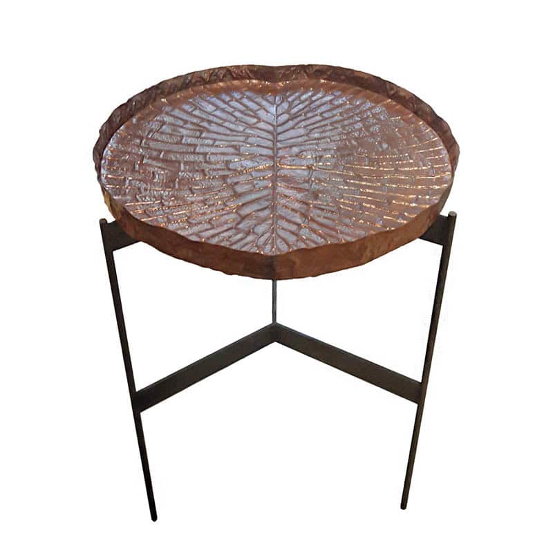 Lotus Hammered Copper Table