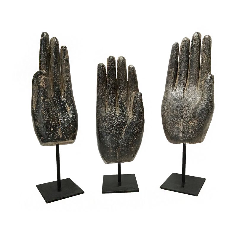 Stone Hand Sculptures on Stand