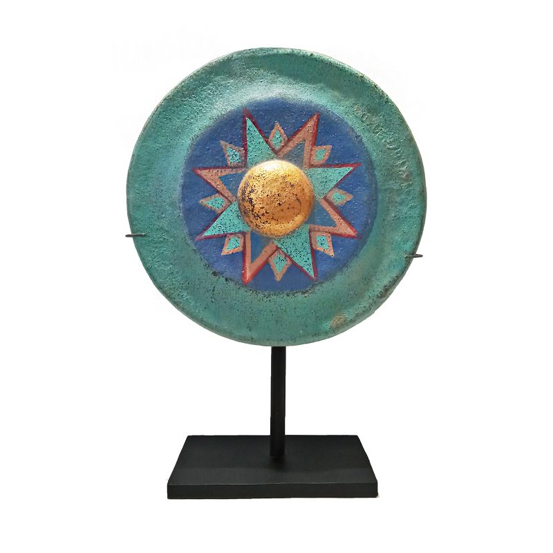 Polychromed Metal Gong, Borneo
