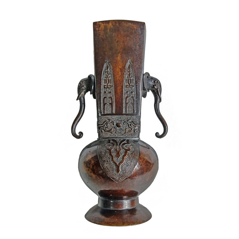 Carved Bronze Vase, Early 20th Century
