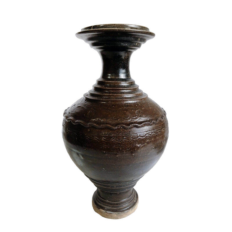 Khmer Ceramic Vase, 14-15th Century