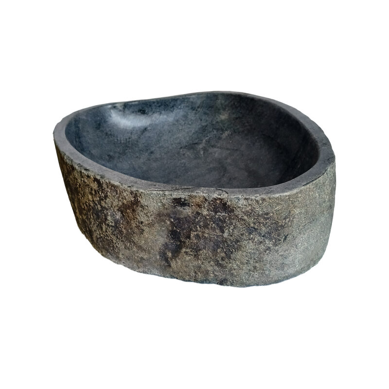 Polished Cast Stone Bowl, Indonesia