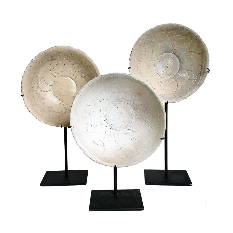 Shipwreck-Reclaimed Ceramic Bowls, 19th C.